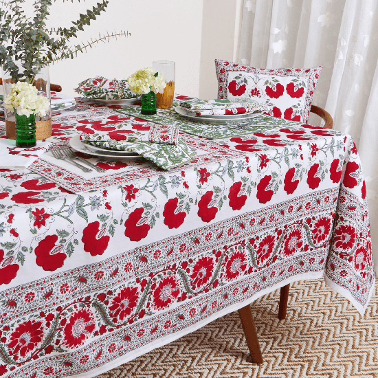 Janvi Tablecloth - Red